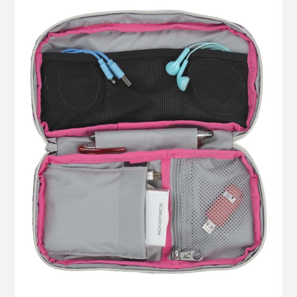 💐Jansport Pixel Pouch - Accessory Organizer Case Floral Multi/Grey NWOT - Picture 8 of 8